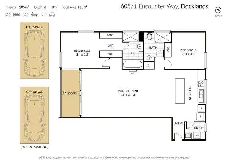 Floorplan of Homely apartment listing, 608/1 Encounter Way, Docklands VIC 3008