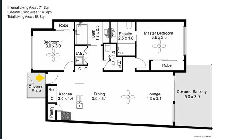 Floorplan of Homely apartment listing, 42/81 Birtinya Boulevard, Birtinya QLD 4575