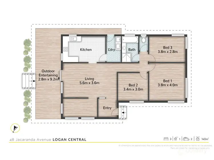 Floorplan of Homely house listing, 48 Jacaranda Avenue, Logan Central QLD 4114