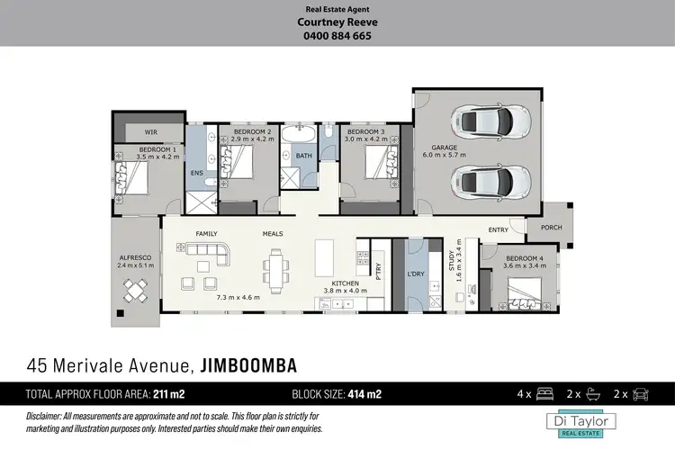 Floorplan of Homely house listing, 45 Merivale Ave, Jimboomba QLD 4280