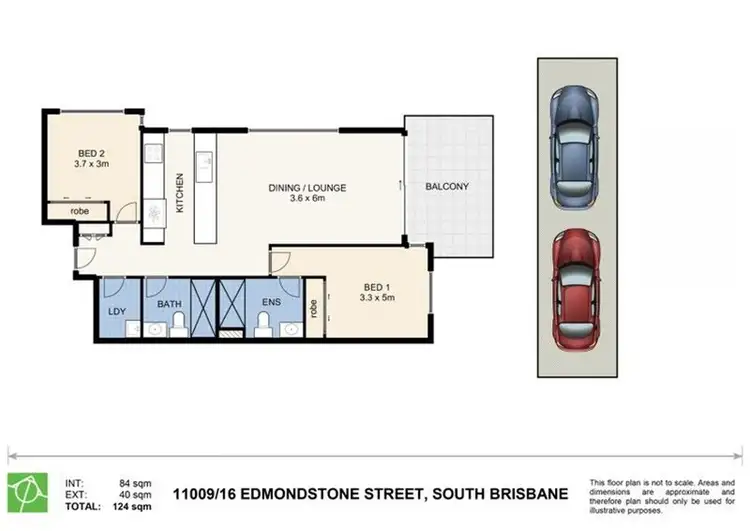 Floorplan of Homely unit listing, 11009/16 Edmondstone Street, South Brisbane QLD 4101