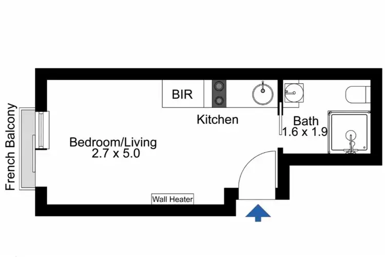 Floorplan of Homely apartment listing, 25/546 Flinders Street, Melbourne VIC 3000