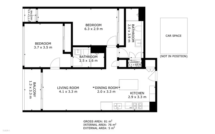 Floorplan of Homely apartment listing, 811/15 Doepel Way, Docklands VIC 3008