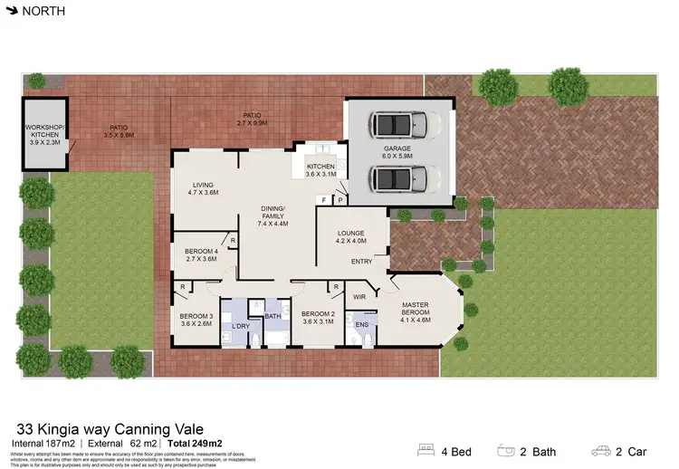 Floorplan of Homely house listing, 33 Kingia Way, Canning Vale WA 6155