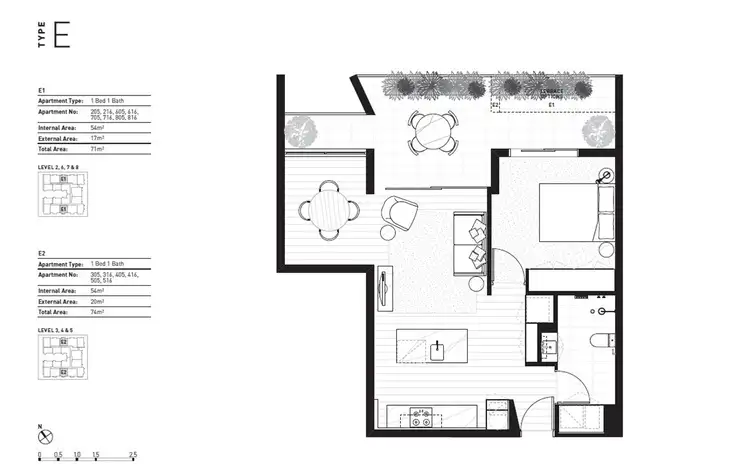 Floorplan of Homely apartment listing, 205/8 Bank Street, West End QLD 4101