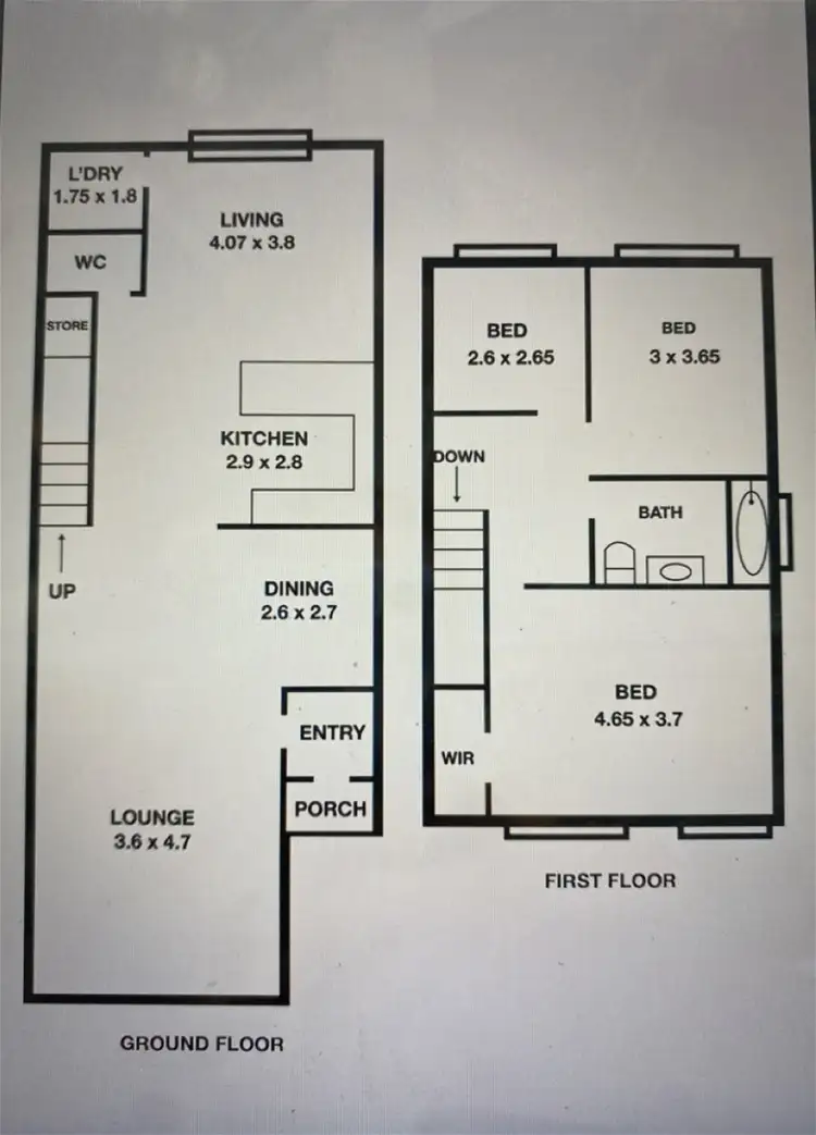 Floorplan of Homely townhouse listing, 1/40 Flemington st, Frewville SA 5063