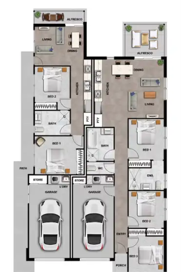 Floorplan of Homely house listing, Lot 1215 Seena Drive, Cameron Park NSW 2285