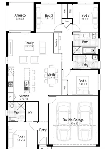 Floorplan of Homely house listing, Lot 1359 Grey Crescent, Narangba QLD 4504