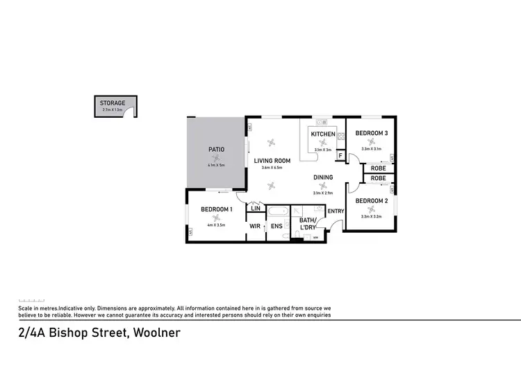 Floorplan of Homely apartment listing, 4/4A Bishop St, Woolner NT 820