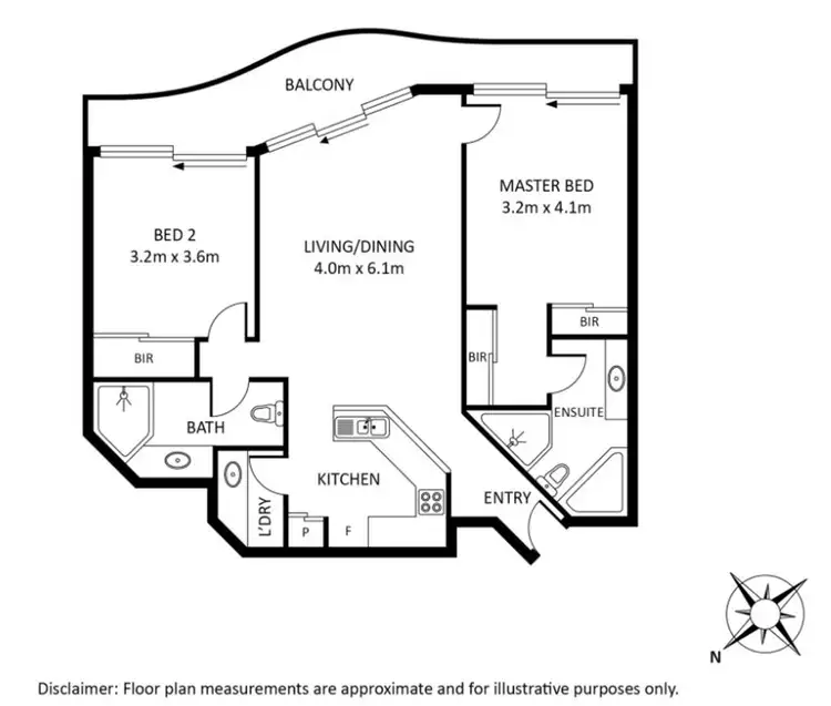 Floorplan of Homely apartment listing, 32 Macrossan Street, Brisbane City QLD 4000