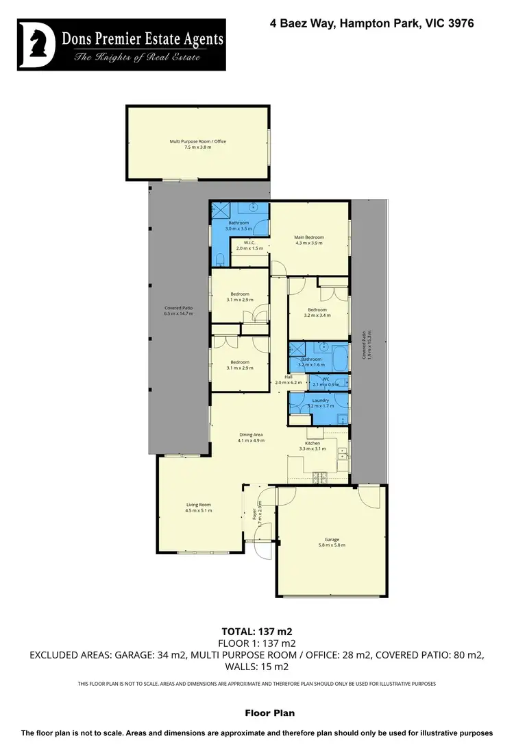 Floorplan of Homely house listing, 4 Baez Way, Hampton Park VIC 3976