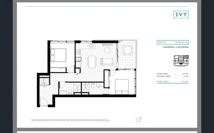 Floorplan of Homely apartment listing, 10907/22 Merivale St, South Brisbane QLD 4101