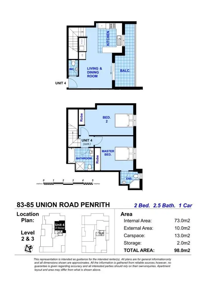 Floorplan of Homely apartment listing, 4/83-85 Union Road, Penrith NSW 2750