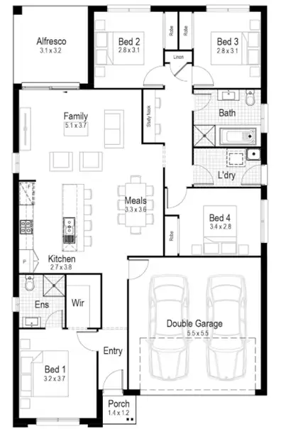 Floorplan of Homely house listing, Lot 1344 Grey Crescent, Narangba QLD 4504