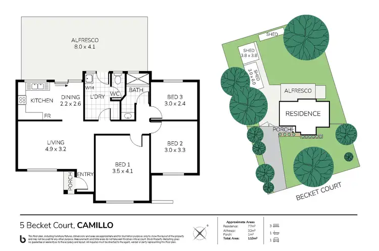 Floorplan of Homely house listing, 5 Becket Ct, Camillo WA 6111
