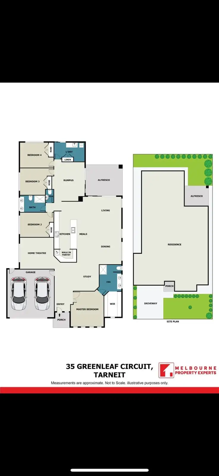 Floorplan of Homely house listing, 35 Greenleaf Circuit, Tarneit VIC 3029
