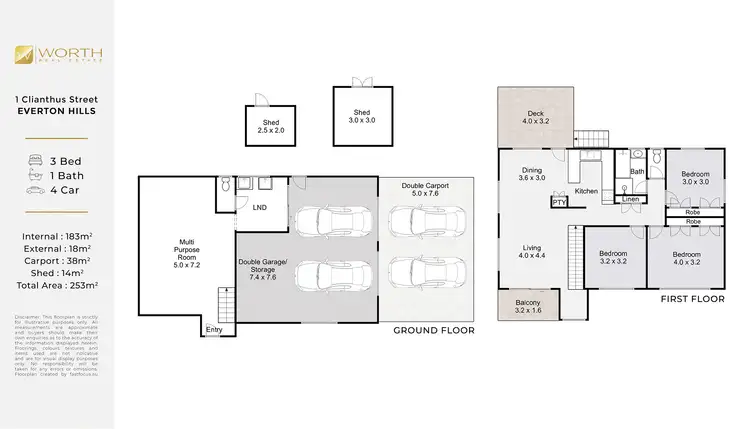Floorplan of Homely house listing, 1 Clianthus, Everton Hills QLD 4053