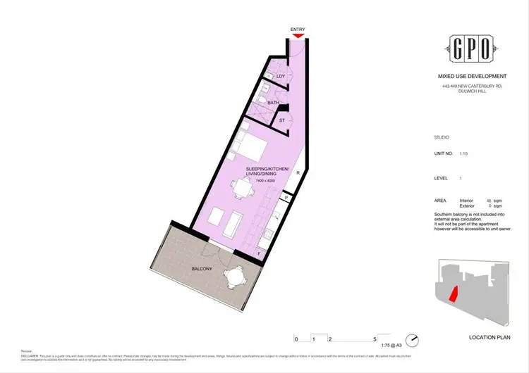 Floorplan of Homely apartment listing, 110/429-449 New Canterbury Road, Dulwich Hill NSW 2203