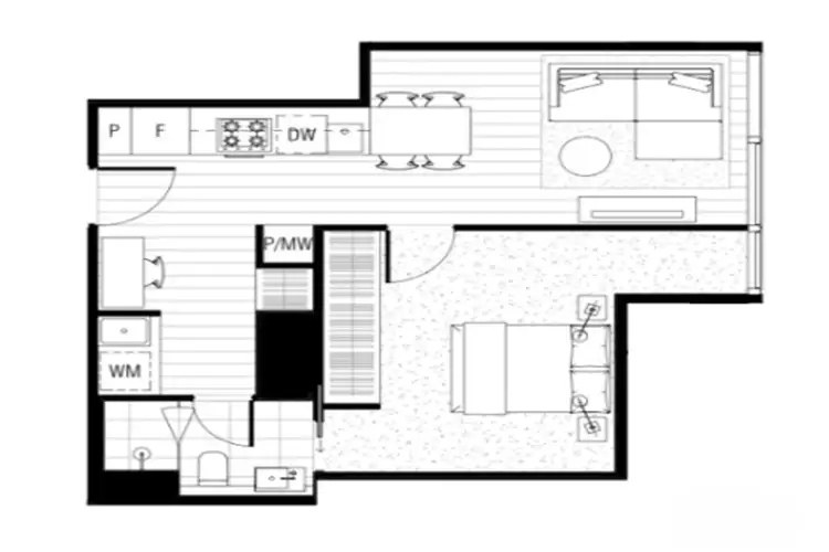 Floorplan of Homely apartment listing, 2505/70 Southbank Boulevard, Southbank VIC 3006