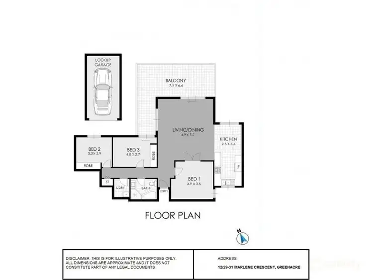 Floorplan of Homely unit listing, 12/29-31 Marlene Cres, Greenacre NSW 2190