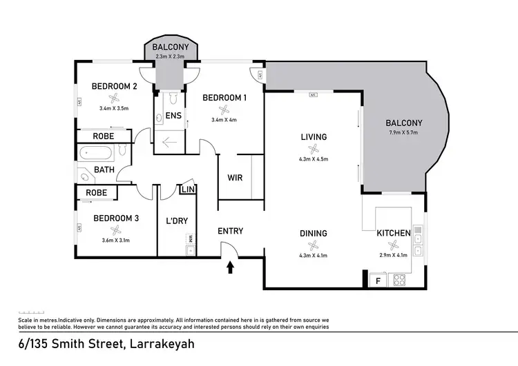 Floorplan of Homely apartment listing, 6/135 Smith St, Larrakeyah NT 820