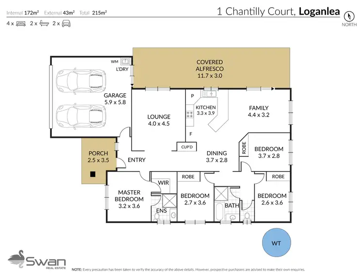 Floorplan of Homely house listing, 1 Chantilly Court, Loganlea QLD 4131