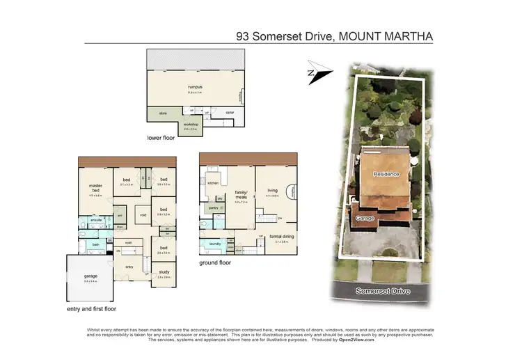 Floorplan of Homely house listing, 93 Somerset Drive, Mount Martha VIC 3934
