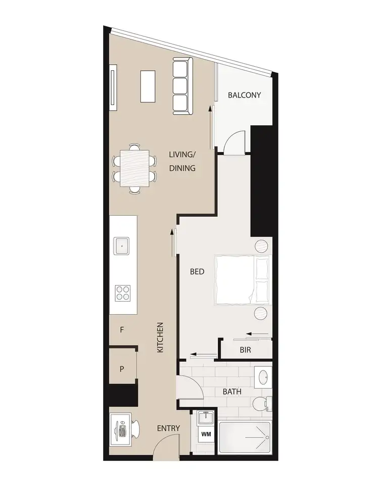 Floorplan of Homely apartment listing, 3210/70 Southbank Boulevard, Southbank VIC 3006