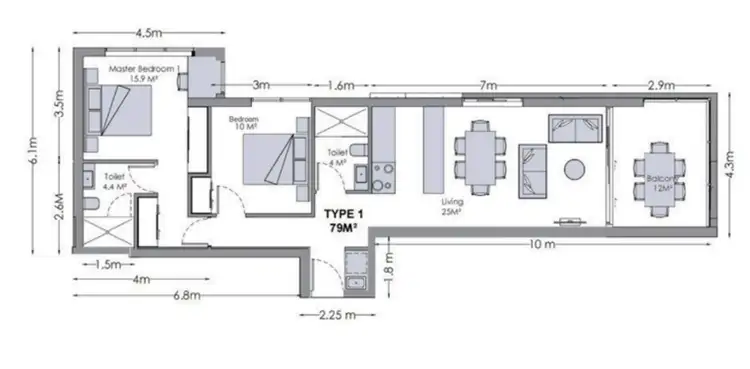 Floorplan of Homely apartment listing, Address available on request