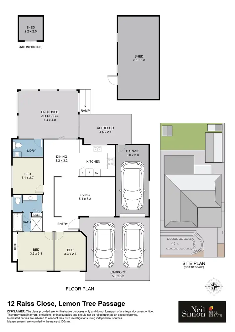 Floorplan of Homely house listing, 12 Raiss Close, Lemon Tree Passage NSW 2319
