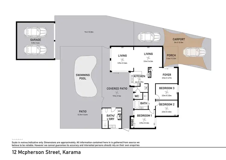 Floorplan of Homely house listing, 12 McPherson St, Karama NT 812