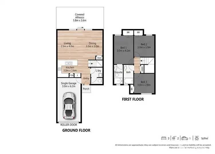 Floorplan of Homely townhouse listing, 99/36 Albert St, Waterford QLD 4133