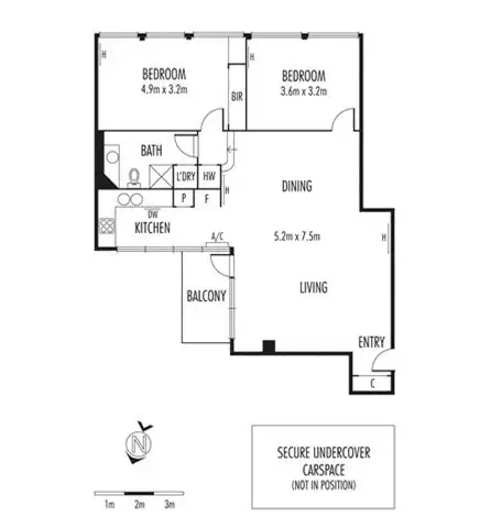 Floorplan of Homely apartment listing, 5/94 Dudley St, West Melbourne VIC 3003