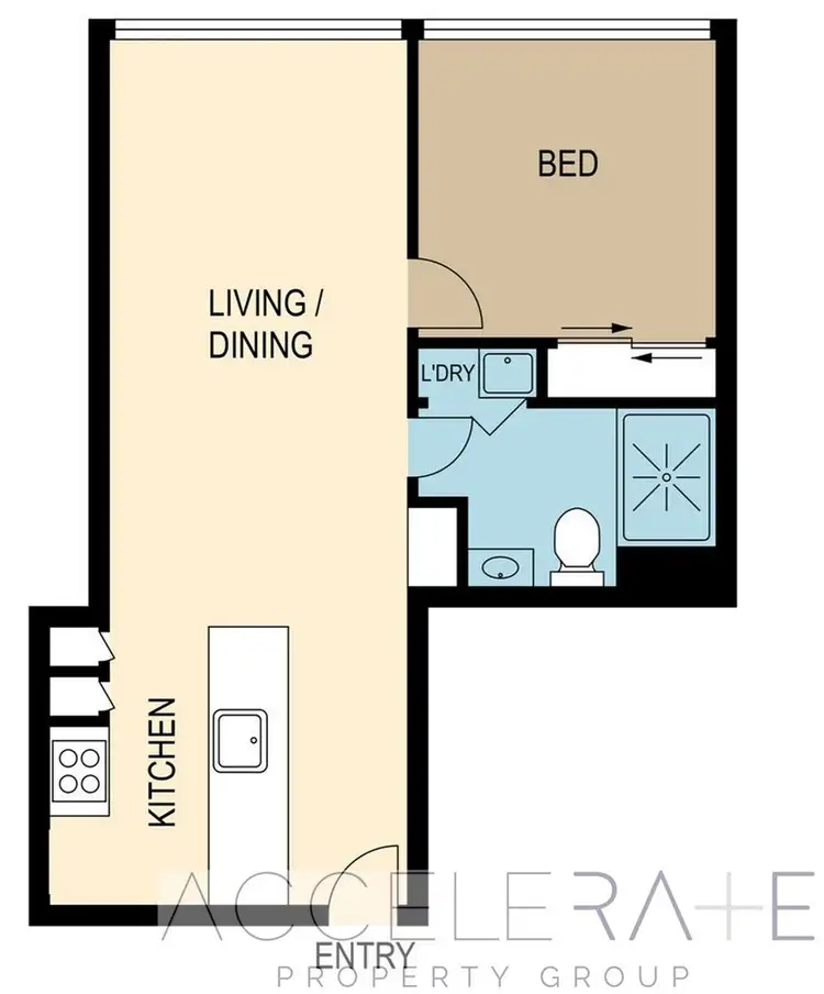 Floorplan of Homely unit listing, 1503/348 Water Street, Fortitude Valley QLD 4006