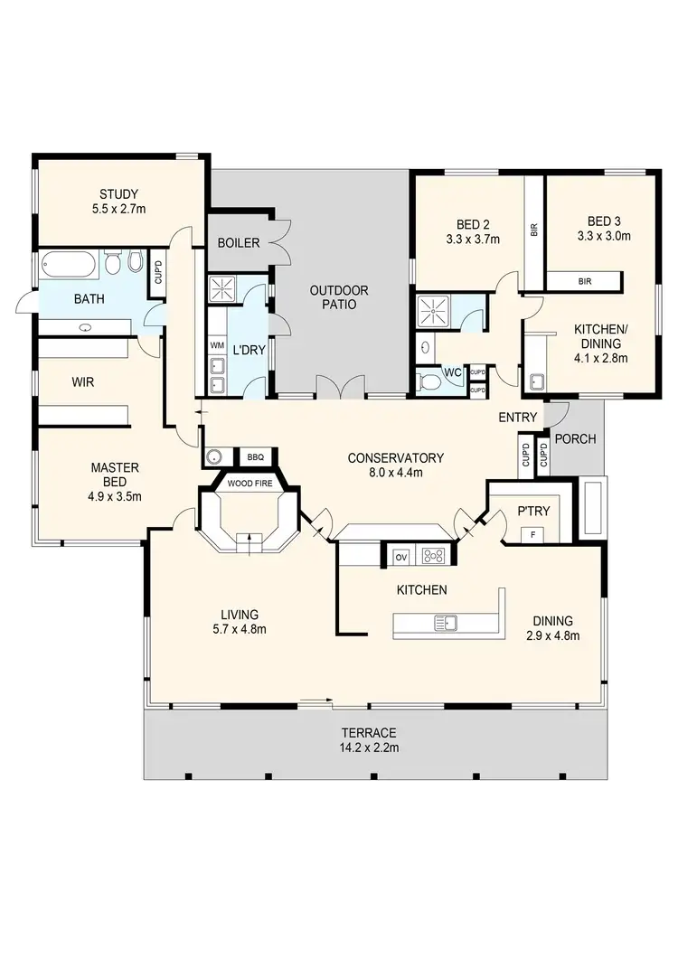 Floorplan of Homely rural property listing, 224 Wallaroo Range Road, Willsons Downfall NSW 2372