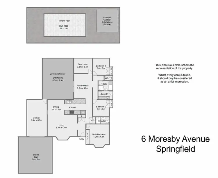 Floorplan of Homely house listing, 6 Moresby Avenue, Springfield QLD 4300