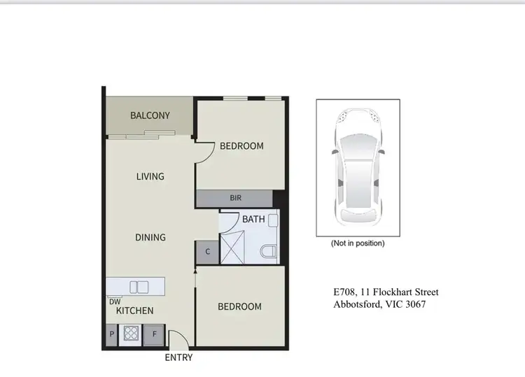 Floorplan of Homely apartment listing, 708/11 Flockhart Street, Abbotsford VIC 3067