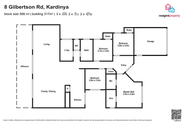 Floorplan of Homely house listing, 8 Gilbertson Road, Kardinya WA 6163