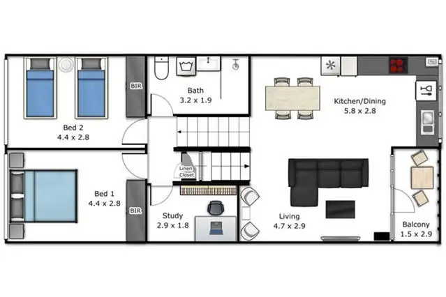 Floorplan of Homely apartment listing, 7/6 Edmondson st, Campbell ACT 2612