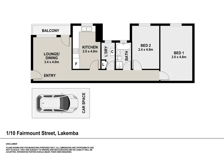 Floorplan of Homely unit listing, 1/10 Fairmount Street, Lakemba NSW 2195
