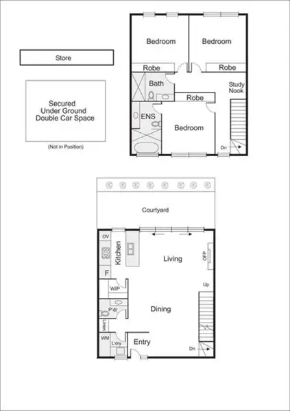 Floorplan of Homely townhouse listing, 3/6 Alfriston Street, Elwood VIC 3184