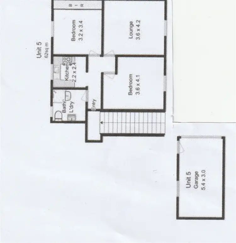 Floorplan of Homely unit listing, 5/74 Steele Street, Devonport TAS 7310