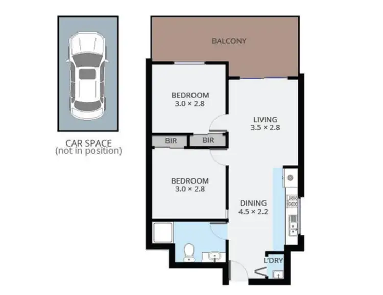 Floorplan of Homely block of units listing, 108/20 Poplar Street, Box Hill VIC 3128