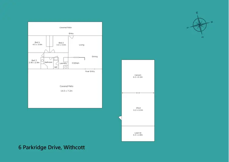 Floorplan of Homely house listing, 6 Parkridge Drive, Withcott QLD 4352