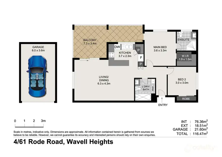 Floorplan of Homely apartment listing, 4/61 Rode Road, Wavell Heights QLD 4012