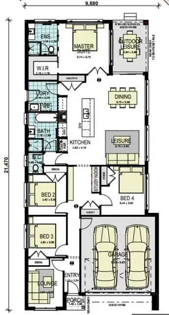 Floorplan of Homely house listing, 4 Whitrod Ave, Oran Park NSW 2570