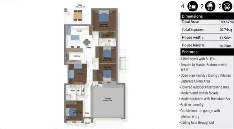 Floorplan of Homely house listing, Lot 100 New, Pimpama QLD 4209