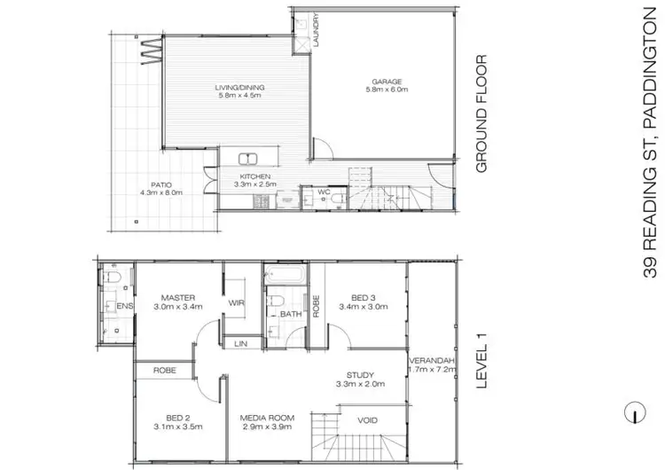 Floorplan of Homely house listing, 39 Reading St, Paddington QLD 4064
