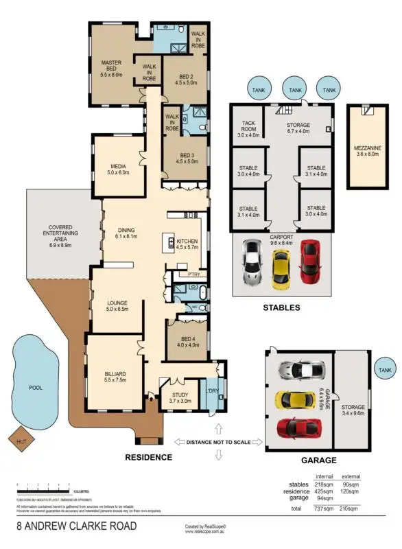 Floorplan of Homely rural property listing, 8 Andrew Clarke Road, Whiteside QLD 4503
