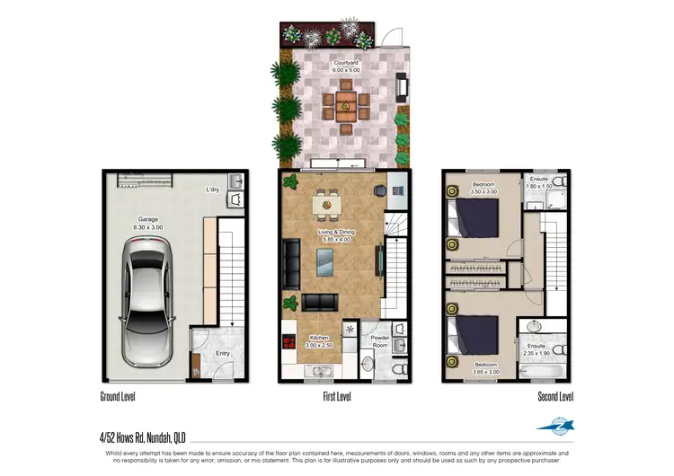 Floorplan of Homely townhouse listing, 4/52 Hows Road, Nundah QLD 4012